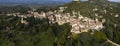 Asolo village in a panoramic view from above