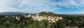 Asolo village in a panormaic view from above