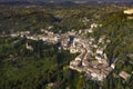 Asolo village in a panoramic view from above