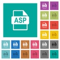 ASP file format square flat multi colored icons