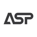 asp letter logo vector icon