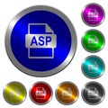 ASP luminous coin-like round color buttons
