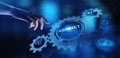 ASP.NET Development programming language concept on virtual screen Royalty Free Stock Photo