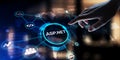 ASP.NET Web Application Framework for Dynamic Websites, projection on a virtual screen, Business and Technology Concept Royalty Free Stock Photo