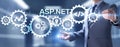 Asp.net web-application software development platform. Programming language Royalty Free Stock Photo