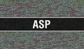 ASP text written on Programming code abstract technology background of software developer and Computer script. ASP concept of code Royalty Free Stock Photo