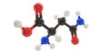 Asparagine molecule structure 3d illustration with clipping path Royalty Free Stock Photo