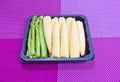 Asparagus and baby corn. Royalty Free Stock Photo