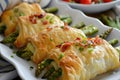 Asparagus and bacon puff pastry bundles