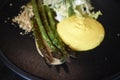 Asparagus with bernaise sauce Royalty Free Stock Photo