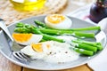 Asparagus with boiled eggs Royalty Free Stock Photo