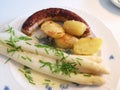 Asparagus with Bratwurst- Franconian food