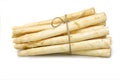 Asparagus bunched on white Royalty Free Stock Photo