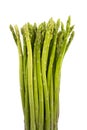 Asparagus close up isolated on white background.