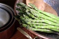 Asparagus in Copper Colander