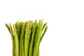 Green asparagus and copy space.