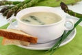 Asparagus cream soup Royalty Free Stock Photo