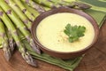 Asparagus cream soup Royalty Free Stock Photo