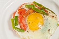 Asparagus, egg and tomato tart-paleo diet Royalty Free Stock Photo