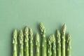 Asparagus on a green background