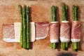 Asparagus and ham with cheese