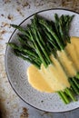 Asparagus in homemade hollandaise sauce