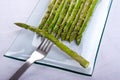Asparagus and Maldon salt Royalty Free Stock Photo