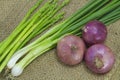 Asparagus, Onion and spring onion Royalty Free Stock Photo