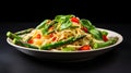 Asparagus with pasta primavera, creating a colorful and flavorsome symphony on a plate