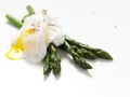 Asparagus poached egg Royalty Free Stock Photo