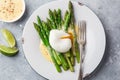 Asparagus, poached egg and hollandaise sause