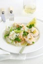 Asparagus risotto with shrimp