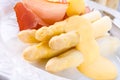 Asparagus with sauce hollandaise Royalty Free Stock Photo