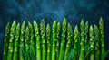 Asparagus simmetrical ordered food as a background top view Royalty Free Stock Photo