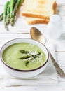 Asparagus soup puree. Healthy diet. Vegetarian cuisine Royalty Free Stock Photo