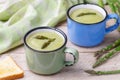 Asparagus soup puree. Healthy diet. Vegetarian cuisine Royalty Free Stock Photo