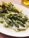 Asparagus Spears with Polonaise Vinaigrette Royalty Free Stock Photo