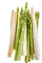 Asparagus tips isolated on white background