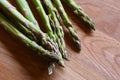 Fresh Asparagus tips photographed on a diagonal Royalty Free Stock Photo