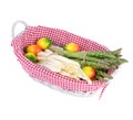 Asparagus Vegetable in a Basket Royalty Free Stock Photo
