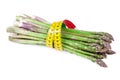 Asparagus vegetable with measuring tape Royalty Free Stock Photo