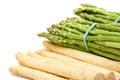 Asparagus white and green isolated Royalty Free Stock Photo