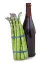 Asparagus and wine Royalty Free Stock Photo