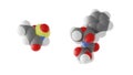 aspartame-acesulfame salt molecule, e962, molecular structure, isolated 3d model van der Waals Royalty Free Stock Photo
