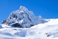 Aspe peak covered of snow in Candanchu Royalty Free Stock Photo