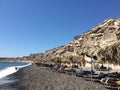 Aspect of Black Beach in Santorini