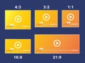 Aspect ratio scale size responsive video player