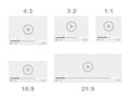 Aspect ratio scale size responsive video player