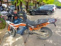 Photo of a KTM dual sport dirt motorcycle in Aspen Colorado