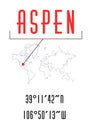Aspen poster or t-shirt graphic design